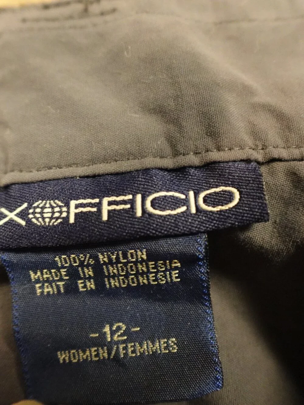 ExOfficio Cropped Cargo Pants‎ Women’s 12 Gray Nylon Travel Hiking Outdoor